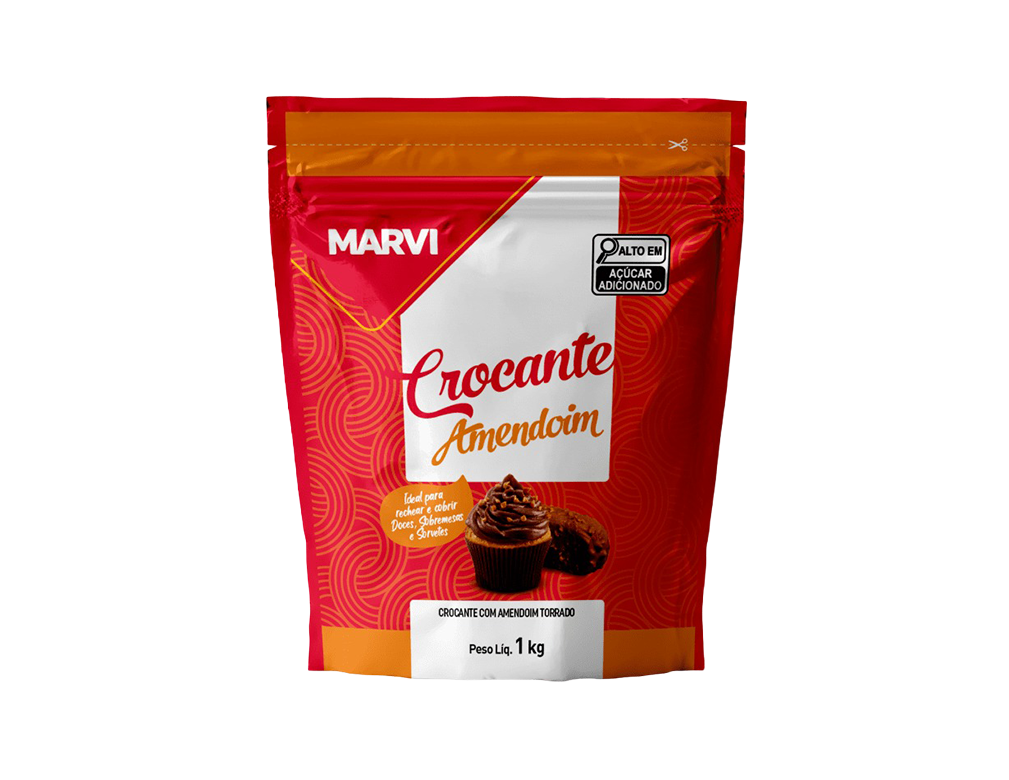 AMENDOIM CROCANTE GRANULADO MARVI 1 KG (CX 6 PCT)